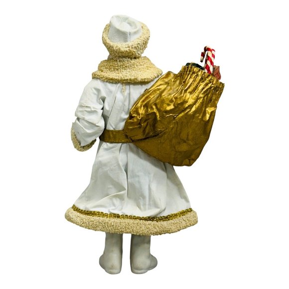 Clothtique by Possible Dreams Vintage 1988 Santa Figurine in White Coat 10" EUC - Picture 7 of 10